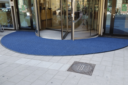 Entreemat blauw